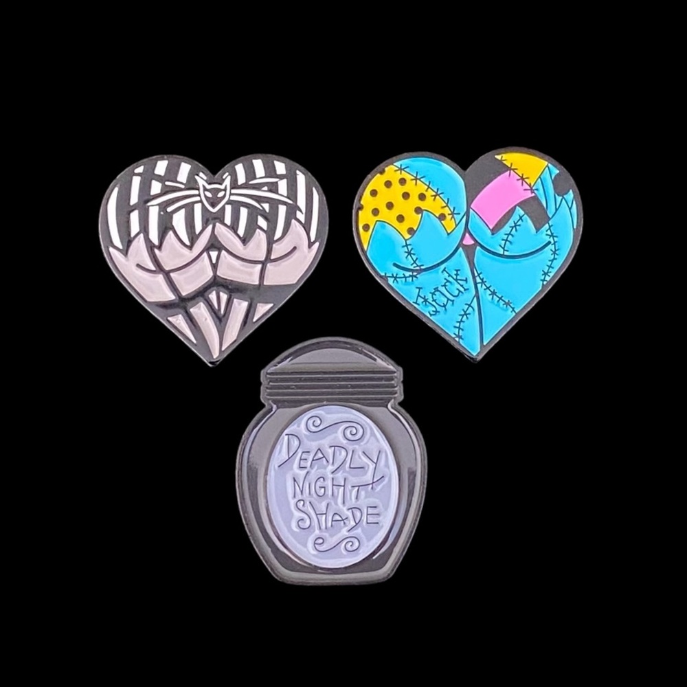 Set of 3 Nightmare Before Christmas Funny Adult Enamel Pins